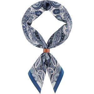 ⚡Men D-Blue Necktie 27.5 Inches Cowboy Scarves Pocket Square Silk‎ Bandanas